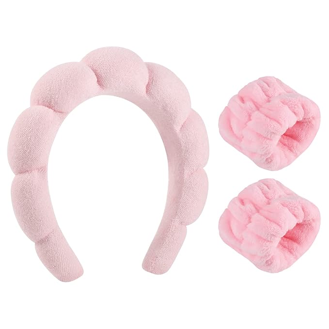 Soft Skincare Headband & Wristbands Set